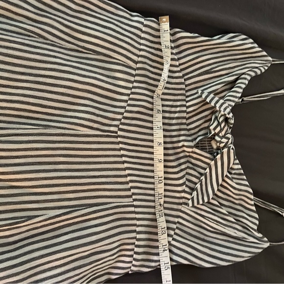 Elan Gray and White Striped Jumpsuit - Picture 7 of 9